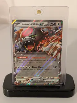 Pokemon TCG Bloodmoon Ursaluna Ex Twilight Masquerade 141/167 Double Rare, NM - Image 1
