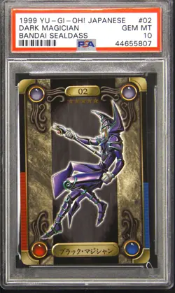 1999 YU-GI-OH! JPN BANDAI SEALDASS #02 DARK MAGICIAN PSA 10 - Image 1