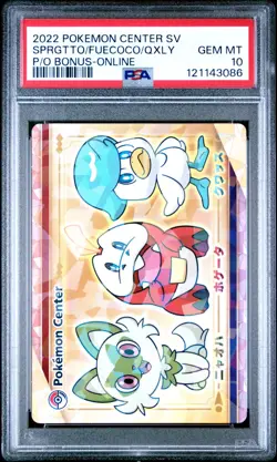 Pokemon Center Scarlet Violet Online Pre-Order Bonus Holo Card PSA 10 GEM MINT - Image 3