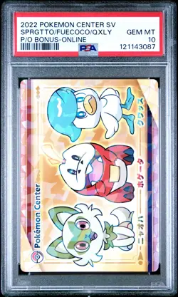Pokemon Center Scarlet Violet Online Pre-Order Bonus Holo Card PSA 10 GEM MINT - Image 3
