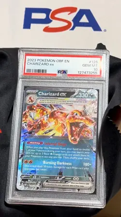 2023 Pokemon Charizard ex PSA 10 Gem Mint Trading Card #125 - Image 1