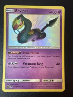 Seviper SV15/SV94 Hidden Fates SECRET RARE Trainer Pokemon Card Shiny Vault NM - Image 1