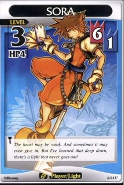 KINGDOM HEARTS TCG Base Set 3/91U SORA Level 3 NM Disney Trading Card Game ccg - Image 1