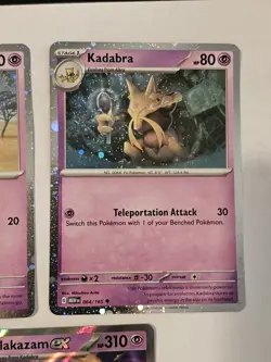 Abra & Kadabra & Alakazam EX Evolutions Cosmos HOLO 3 Card Set Pokemon 151 MINT - Image 3