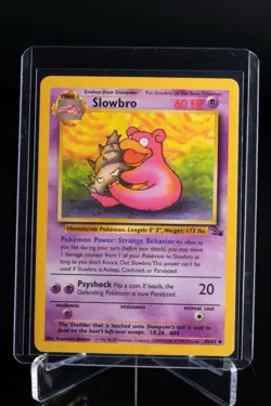 Slowbro 43/62 Fossil Unlimited Vintage Pokemon Card NM - Image 1