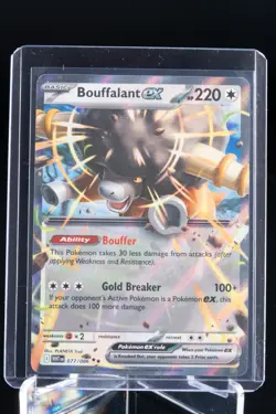 Bouffalant EX 077/086 Pokemon Card White Flare Double Rare NM - Image 1
