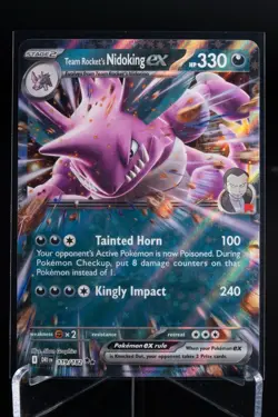 Team Rocket's Nidoking EX 119/182 Destined Rivals Holo Pokemon Card TCG NM - Image 1