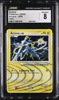 CGC 8 Arceus 2009 Arceus AR6 Holo Pokemon Card - Image 1