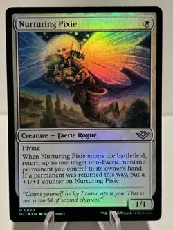 Nurturing Pixie 20 U Outlaws of Thunder Junction FOIL NM MTG - Image 1
