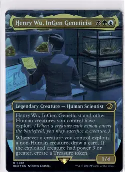 Henry Wu, InGen Genetesist NM/M* FOIL BORDERLESS Jurassic Park 0012 -UnltdCards - Image 1