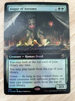 MTG Augur of Autumn Innistrad: Midnight Hunt #360 Extended Art FOIL Rare NM/M - Image 1