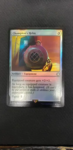 MTG *Champion's Helm Foil X1* (LP) Universes Beyond: Fallout Magic The Gathering - Image 1