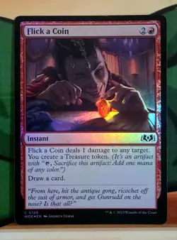 X 1 Flick a Coin NM Wilds of Eldraine 128 MTG Magic The Gathering - Image 1