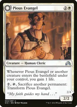 FOIL Pious Evangel | MtG Magic Shadows over Innistrad | English | Near Mint - Image 1
