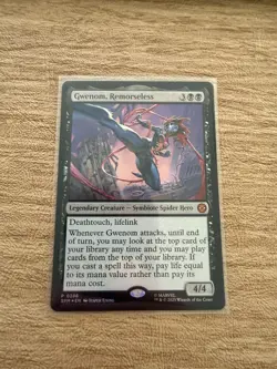 MTG - Gwenom, Remorseless - PROMO FOIL #286 - Spider-Man NM - Image 1
