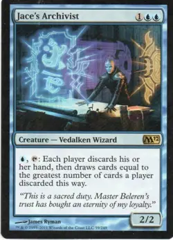 MTG: Magic 2012: Jace's Archivist: Lightly Played Condition - Image 1