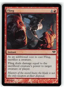 Fling *FOIL Common* Magic MtG x1 Dark Ascension SP - Image 1