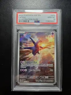 Pokemon TCG Latios Illustration Rare Surging Sparks 203/191 PSA 10 - Image 1