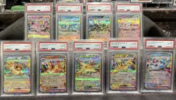 2024 Pokemon EX Terastral Festival Jap - Full Eevee Evolution Set (9) PSA 10s🔥 - Image 1