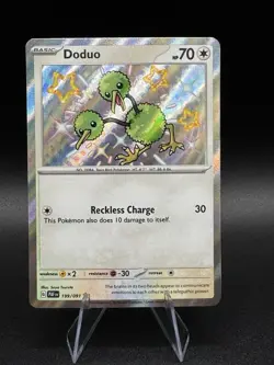 DODUO 199/091 Baby Shiny Rare SV: Paldean Fates Pokemon TCG NEAR MINT NM - Image 1