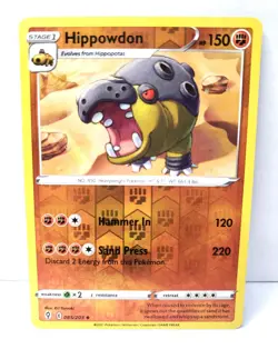 Pokemon TCG - Hippowdon - 085/203 - Reverse Holo - Evolving Skies (2021) - NM+ - Image 1