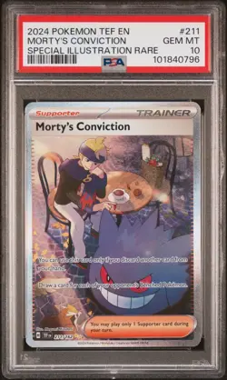 ***PSA 10*** Pokemon - SV05: Temporal Forces - Morty's Conviction SIR 211/162 - Image 1