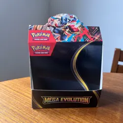 Mega Evolution EMPTY Booster Box Pokemon TCG Collector Display Box No Packs - Image 1