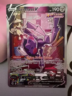 Pokemon TCG Genesect V Fusion Strike 255/264 Holo Full Art Ultra Rare VERY MINT - Image 1