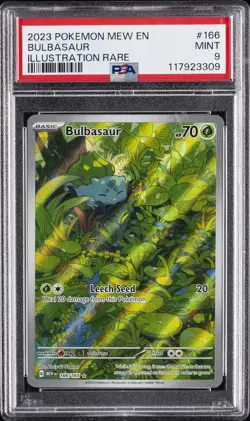 2023 POKEMON MEW EN-151 ILLUSTRATION RARE #166 BULBASAUR PSA 9 - Image 1