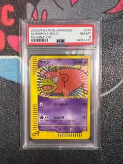 2002 POKEMON JAPANESE MCDONALD'S #014 SLOWPOKE-HOLO PSA 8 - Image 1