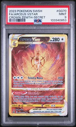 2023 POKEMON SWORD & SHIELD CROWN ZENITH SECRET FULL ART/ARCEUS VSTAR PSA 9 - Image 1