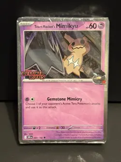 Team Rocket’s Mimikyu 087/182 Destined Rivals SEALED Promo Deck Pokemon TCG - Image 1