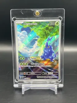 Pokemon TCG Heracross 194/193 Paldea Evolved Illustration Rare EXCELLENT - Image 1