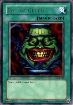 Yugioh: Pot Of Greed - LOB-119 - Rare - Unlimited - Image 1