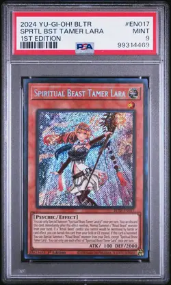 Yugioh Spiritual Beast Tamer Lara Secret Rare BLTR-EN017 PSA 9 - Image 3