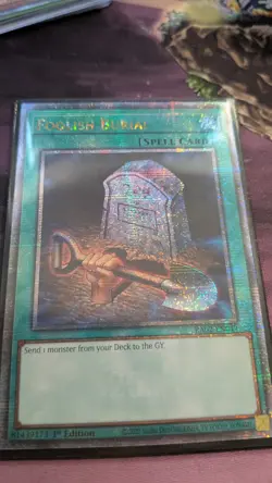 Yugioh Foolish Burial - RA02-EN049 - Quarter Century Secret Rare - 1st Ed NM - Image 2