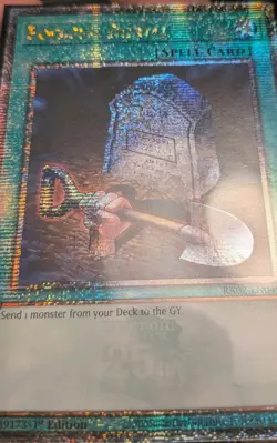 Yugioh Foolish Burial - RA02-EN049 - Quarter Century Secret Rare - 1st Ed NM - Image 3