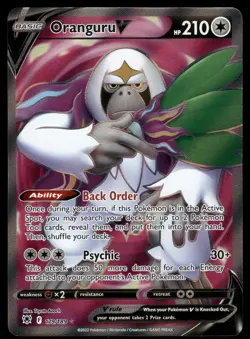 Oranguru V (Full Art) NM 179/189 SWSH10: Astral Radiance Pokemon Card - Image 1
