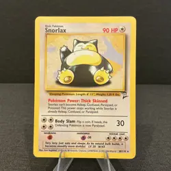 Snorlax 30/130 Base Set 2 Rare Non-Holo Vintage Pokemon TCG Card LP - Image 1