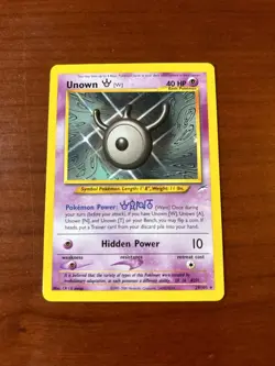 Pokemon TCG Neo Destiny Unown W Rare 29/105 Non Holo Vintage Collection Card - Image 1