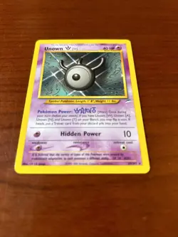Pokemon TCG Neo Destiny Unown W Rare 29/105 Non Holo Vintage Collection Card - Image 3