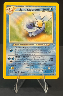 Light Vaporeon 52/105 Neo Destiny Regular - LP - Pokemon Card - Image 1