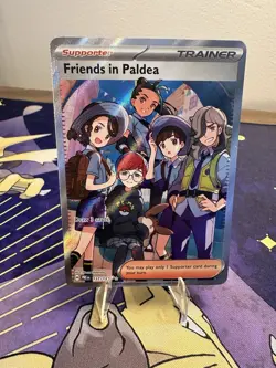 Pokemon TCG Trainer Friends in Paldea Ultra Rare Holo Card 137/131 Prismatic - Image 1