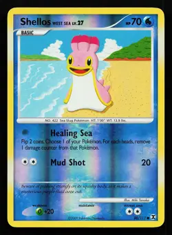 Shellos West Sea 80/111 Reverse Holo Rising Rivals Pokemon Card - Image 1