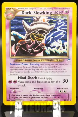 Pokemon TCG Card - Dark Slowking 20/105 Neo Destiny Rare Vintage - Image 1
