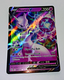 Pokemon TCG Mewtwo v Holo Ultra Rare Card Pokemon Go 030/078 Near Mint - Image 1