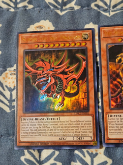 Egyptian God Cards Slifer + The Winged Dragon of Ra + Obelisk LDK2 Yugioh - Image 2