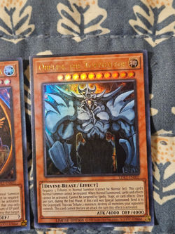 Egyptian God Cards Slifer + The Winged Dragon of Ra + Obelisk LDK2 Yugioh - Image 4