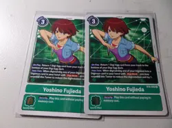 Digimon TCG - Rare - Yoshino Fujieda - BT4-095R - Green Card Playset! X2 - Image 1