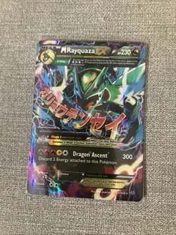 Pokemon Mega M Rayquaza EX Roaring Skies Ultra Rare Holo Card 61/108 Full Art - Image 1